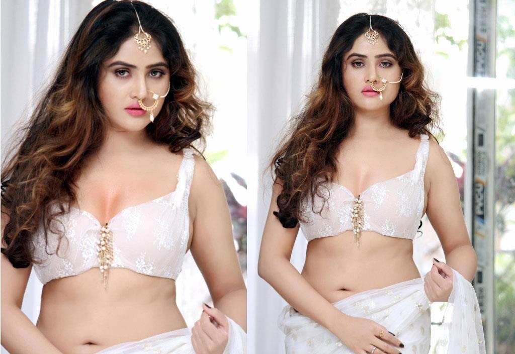 Sony Charishta Photo Shoot Stills in White Saree