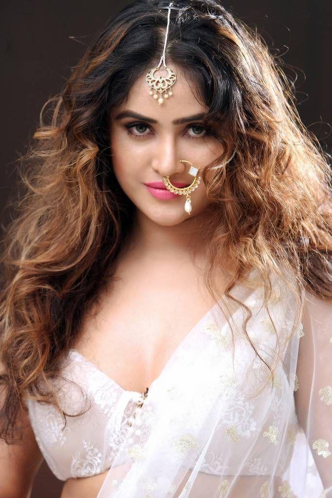 Sony Charishta Photo Shoot Stills in White Saree