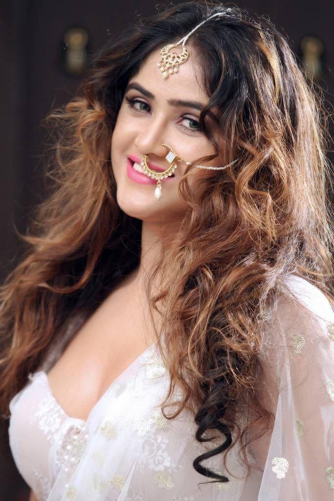 Sony Charishta Photo Shoot Stills in White Saree