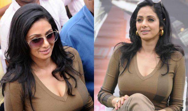 Sridevi Sexy Cleavage Pics