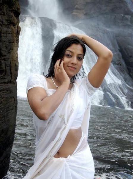 Tollywood Actress in White Saree Hot Pics