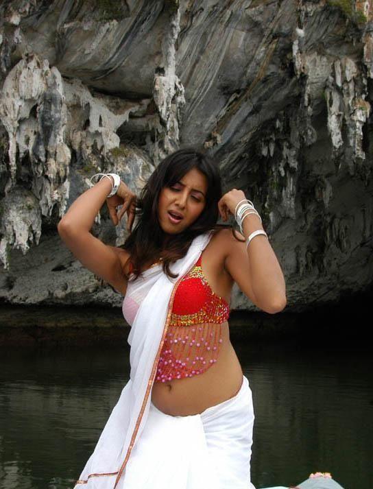 Tollywood Actress in White Saree Hot Pics