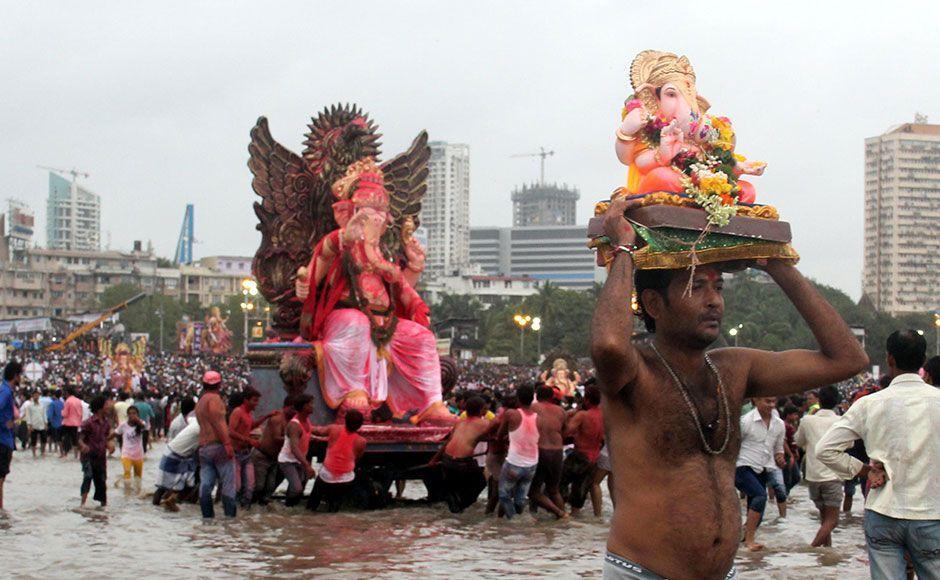 2015 Mumbai Ganesh Visarjan Photos