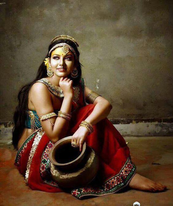 50 Most Beautiful South Indian Woman OIL Painting