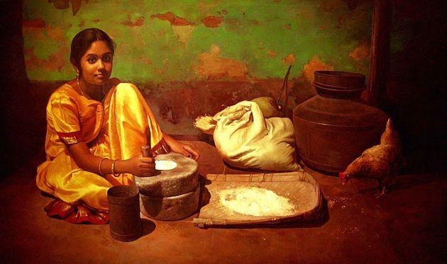 50 Most Beautiful South Indian Woman OIL Painting