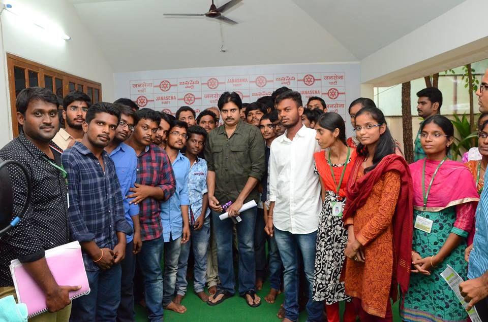 AGRI BSC Students Meeting with JanaSena Party Chief PawanKalyan