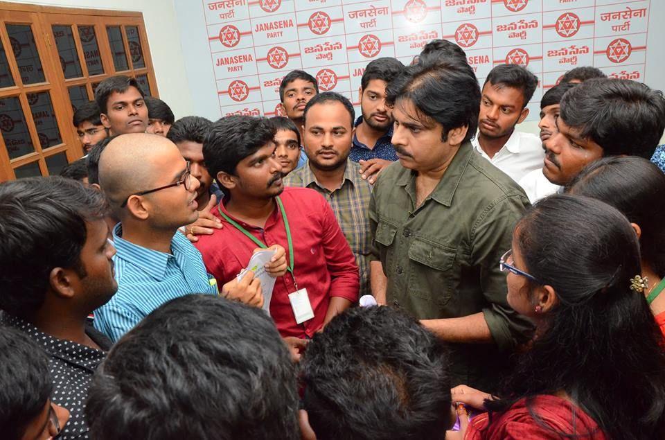 AGRI BSC Students Meeting with JanaSena Party Chief PawanKalyan