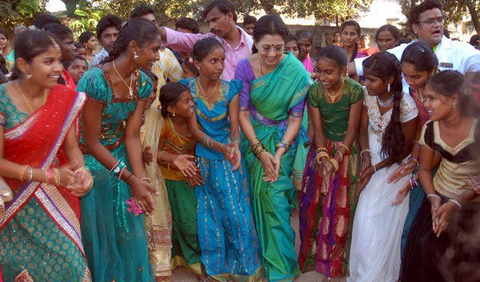 Actor Gautami Participates Bathukamma Fest at Borgaon Photos