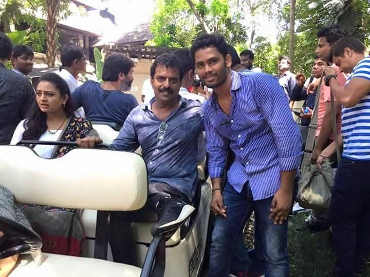 Actor Pawan Kalyan & Trivikram from the sets of PSPK25
