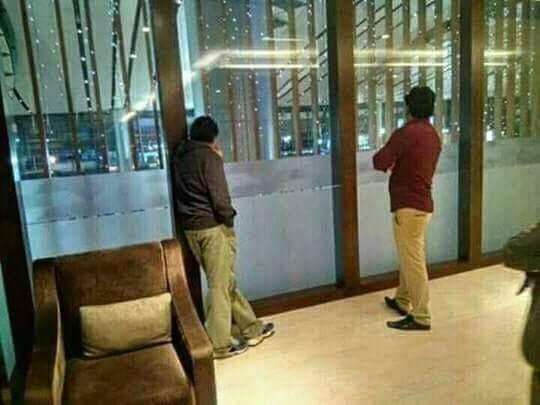 Actor Pawan Kalyan & Trivikram from the sets of PSPK25