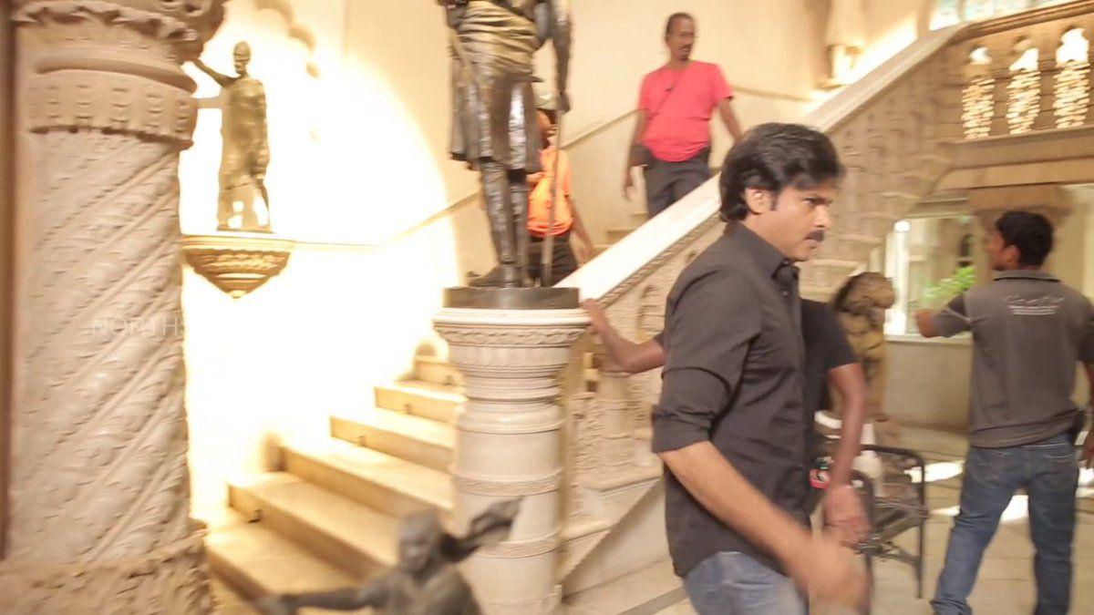 Actor Pawan Kalyan & Trivikram from the sets of PSPK25