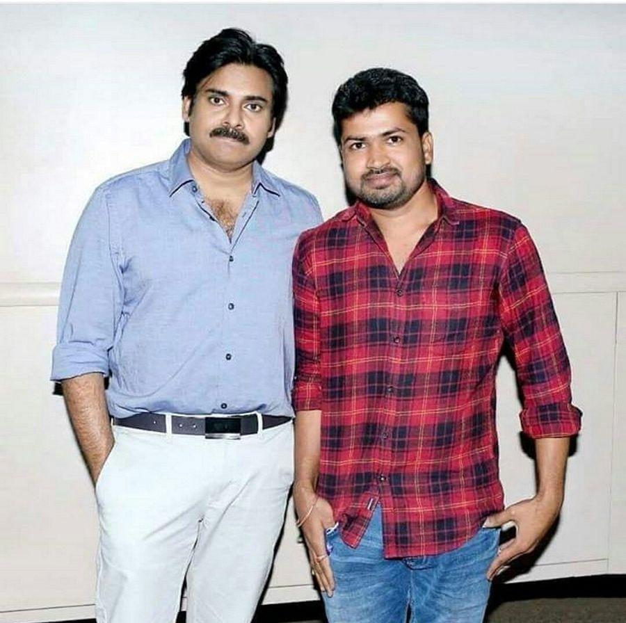 Actor Pawan Kalyan & Trivikram from the sets of PSPK25