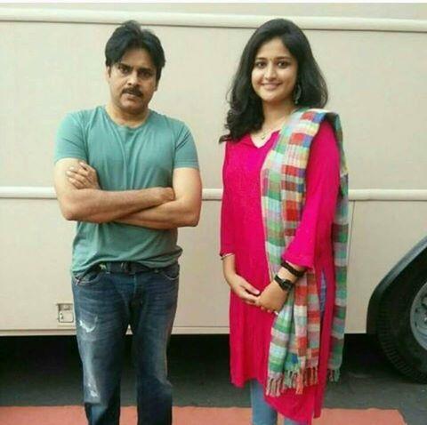 Actor Pawan Kalyan & Trivikram from the sets of PSPK25