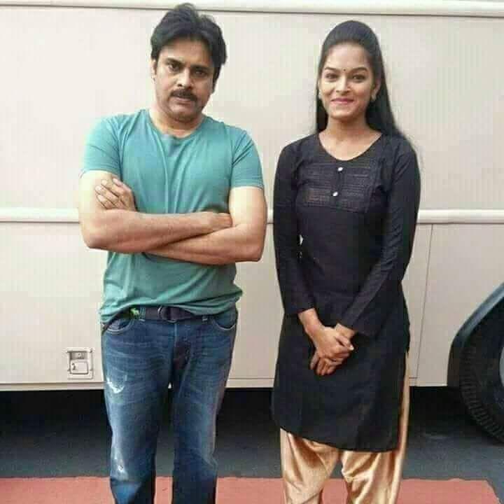 Actor Pawan Kalyan & Trivikram from the sets of PSPK25