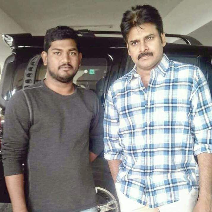 Actor Pawan Kalyan & Trivikram from the sets of PSPK25
