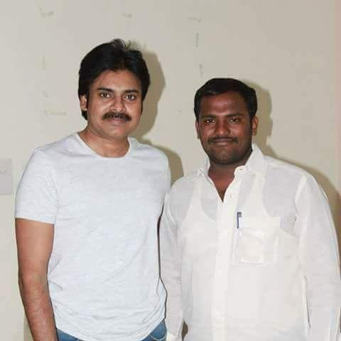 Actor Pawan Kalyan & Trivikram from the sets of PSPK25