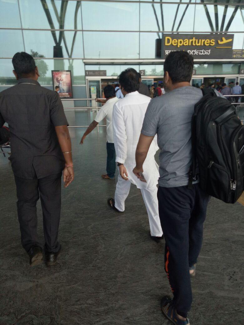 Actor Pawan Kalyan & Trivikram from the sets of PSPK25