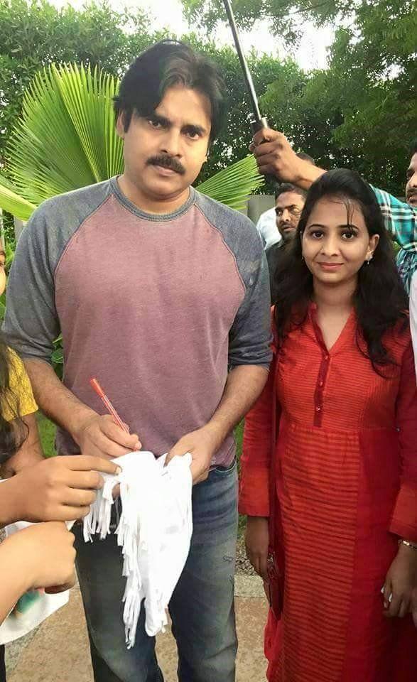 Actor Pawan Kalyan & Trivikram from the sets of PSPK25