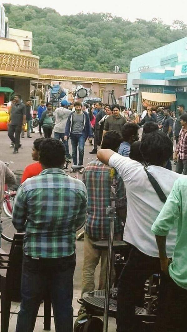 Actor Pawan Kalyan & Trivikram from the sets of PSPK25