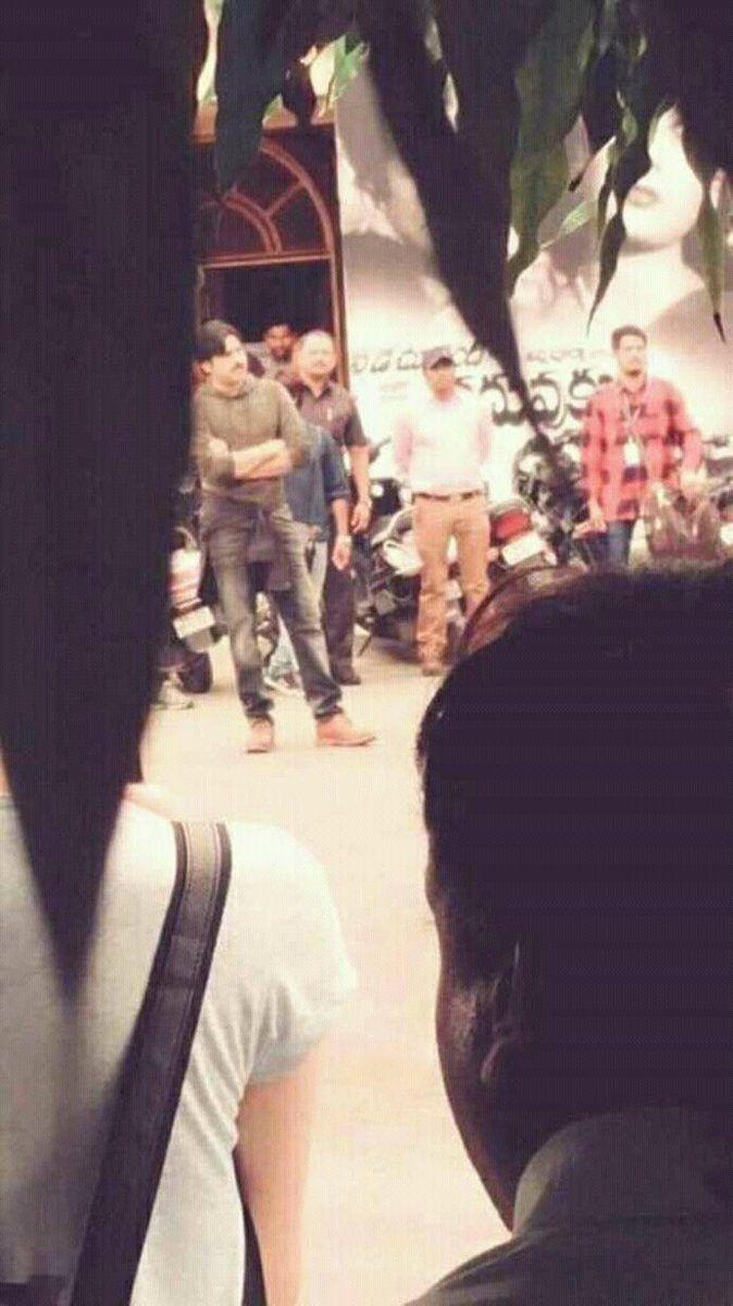 Actor Pawan Kalyan & Trivikram from the sets of PSPK25