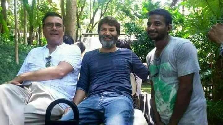 Actor Pawan Kalyan & Trivikram from the sets of PSPK25