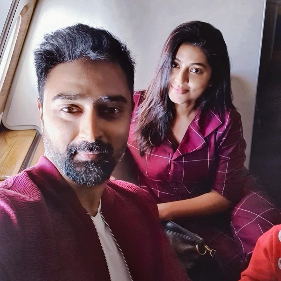 Actor Prasanna and Actress Sneha during their vacation