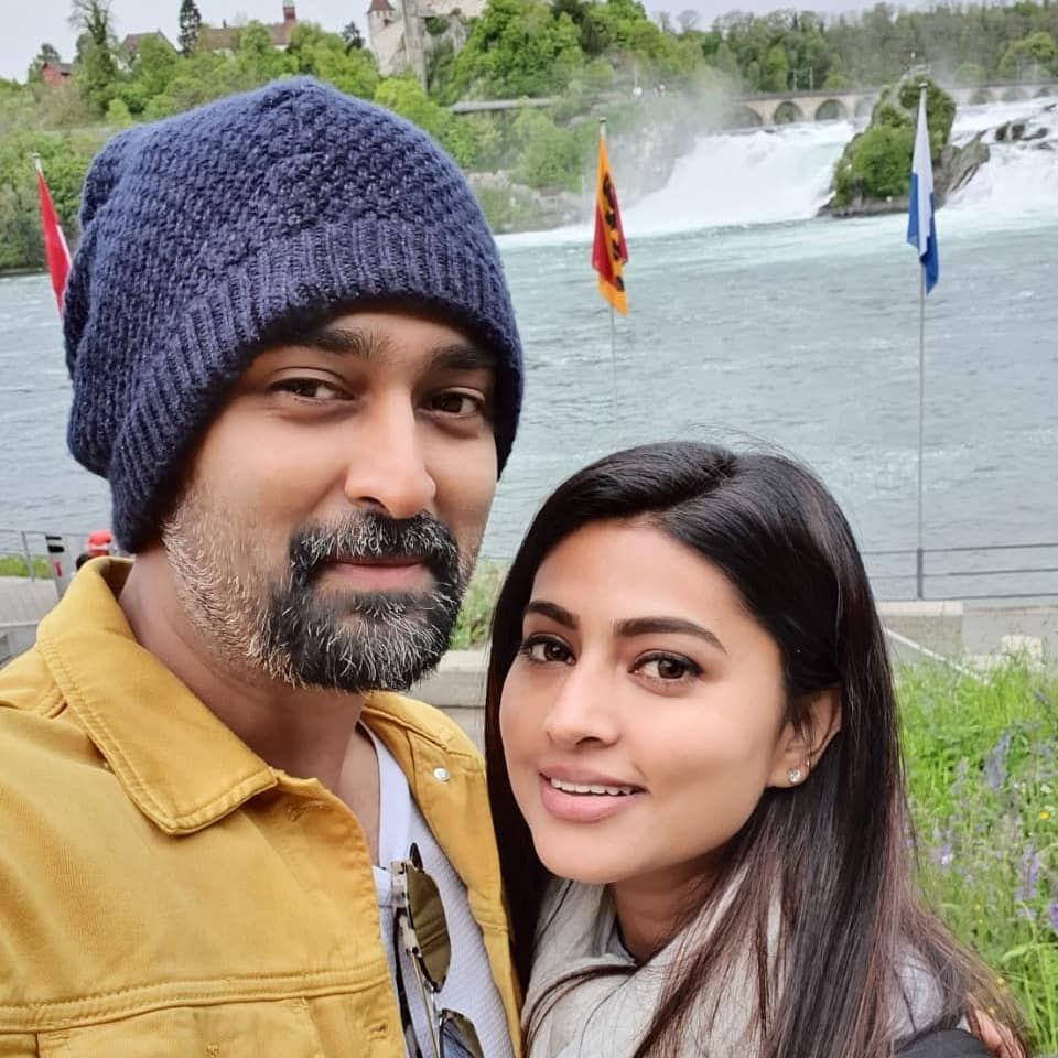 Actor Prasanna and Actress Sneha during their vacation