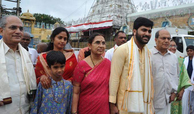 Actor Sharwanand & His Family Visits Tirumala Photos