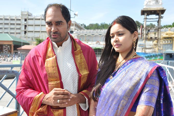 Director Krish and Ramya Visit Tirumala Temple Photos