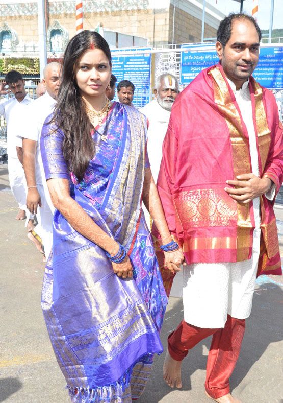 Director Krish and Ramya Visit Tirumala Temple Photos