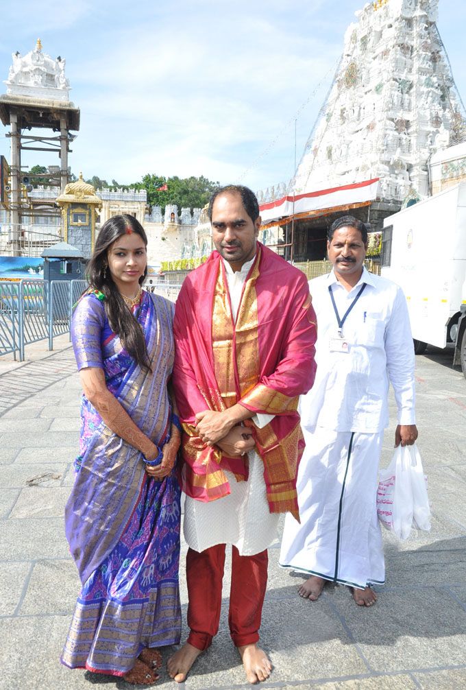 Director Krish and Ramya Visit Tirumala Temple Photos