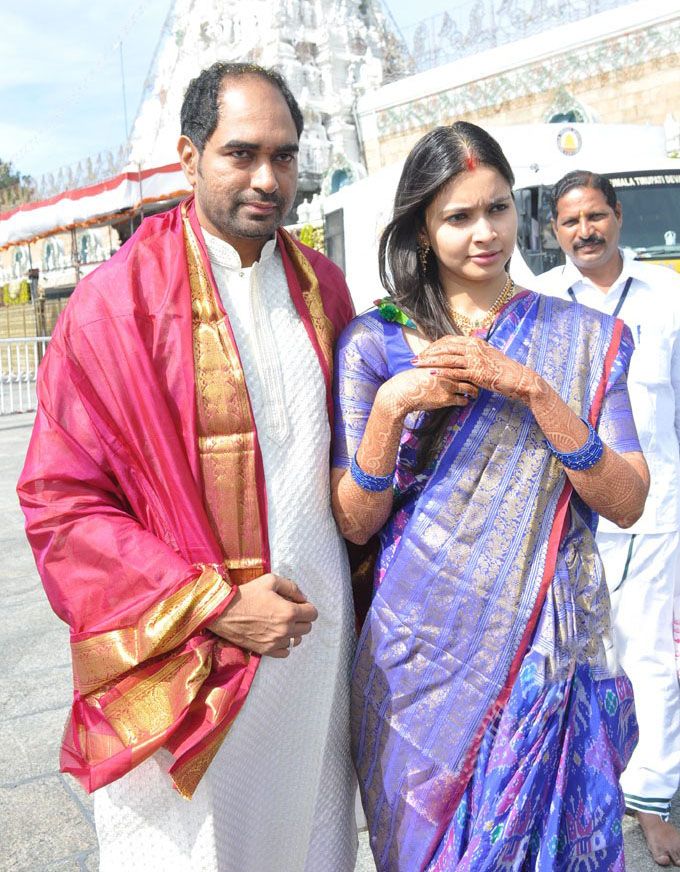 Director Krish and Ramya Visit Tirumala Temple Photos