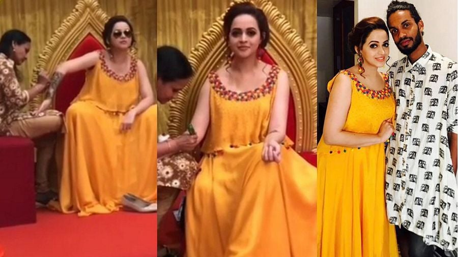 Actress Bhavana Mehndi Function Photos