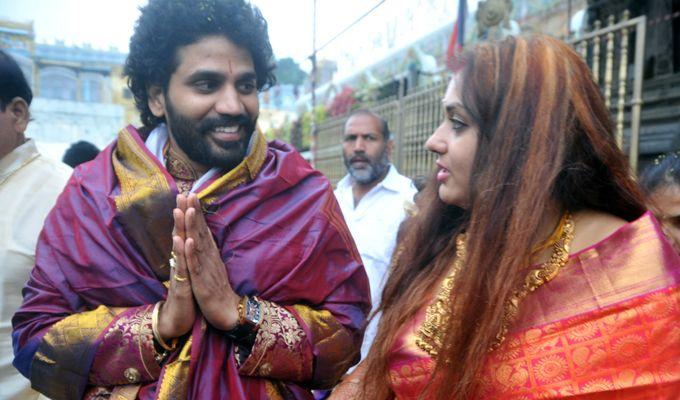 Actress Namitha & Veerendra Visits Tirumala After Marriage Photos