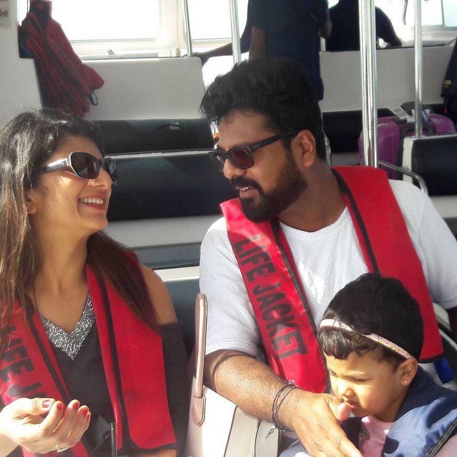 B'day Special: Actress Rambha Family Enjoying Vacation at Maldives Photos