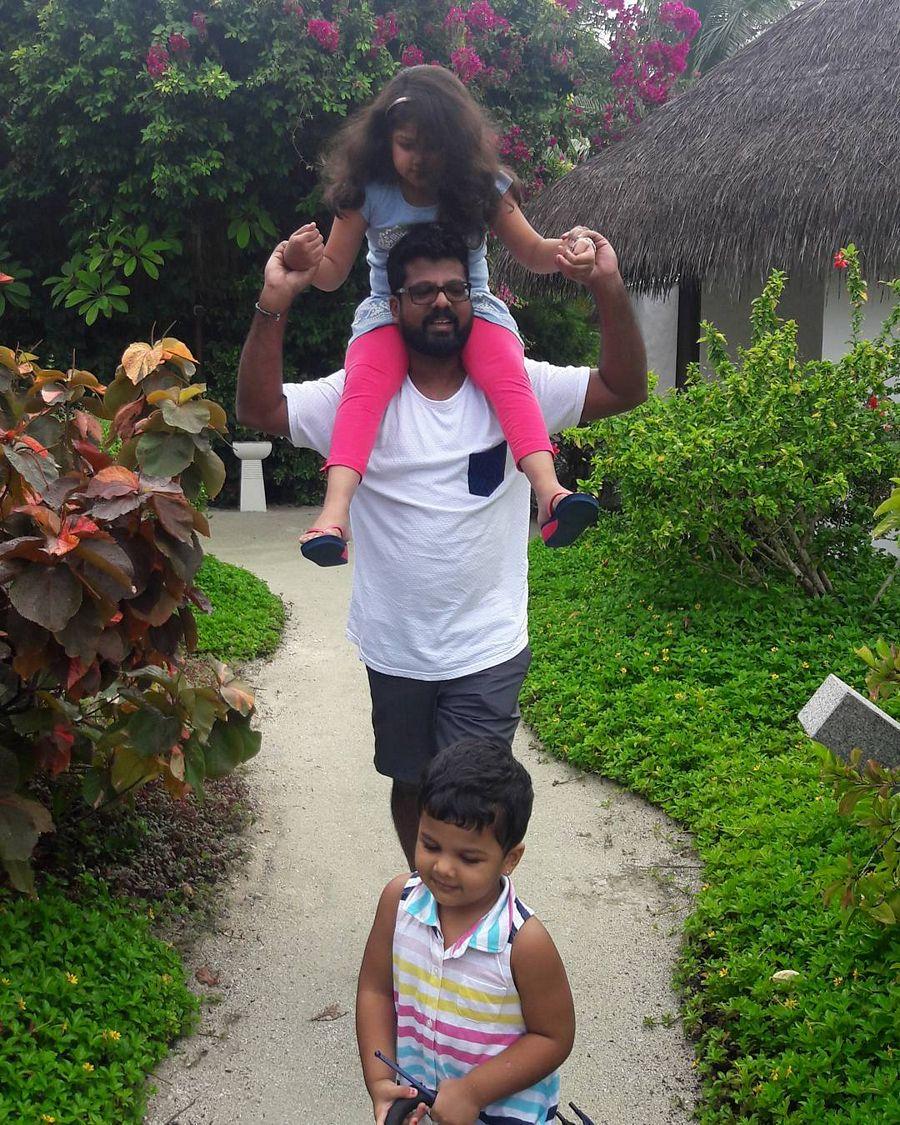 B'day Special: Actress Rambha Family Enjoying Vacation at Maldives Photos