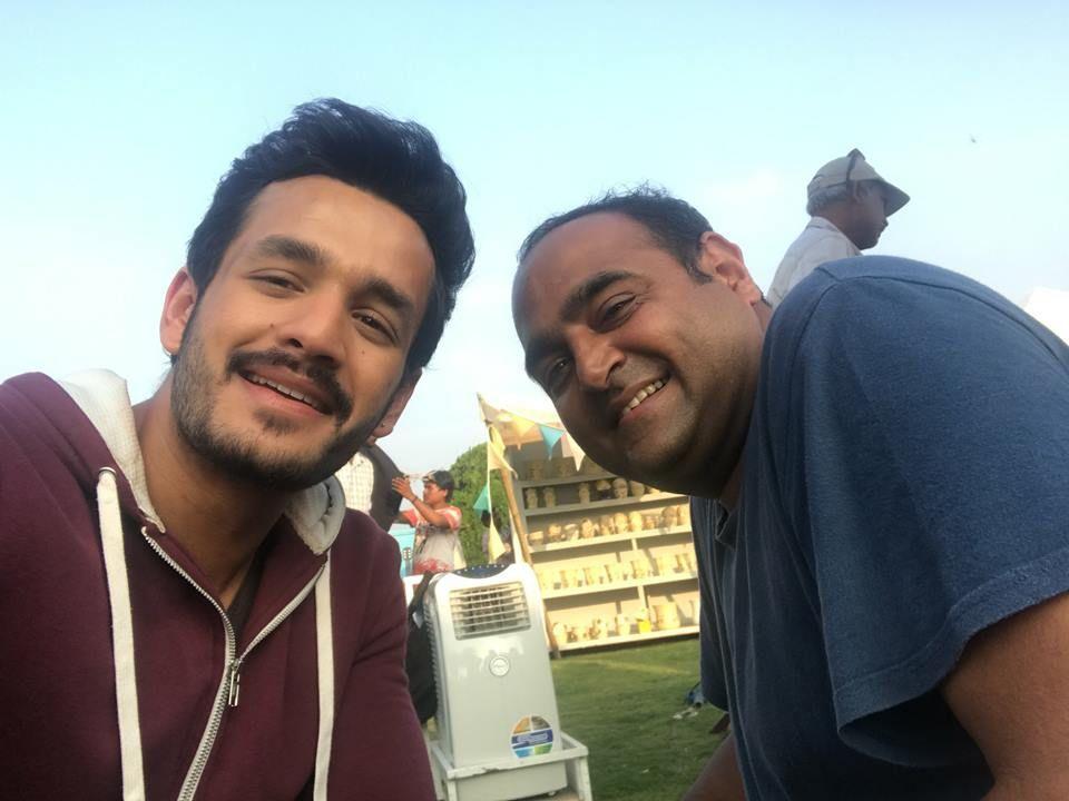 Akhil Hello Movie New Working Stills Released