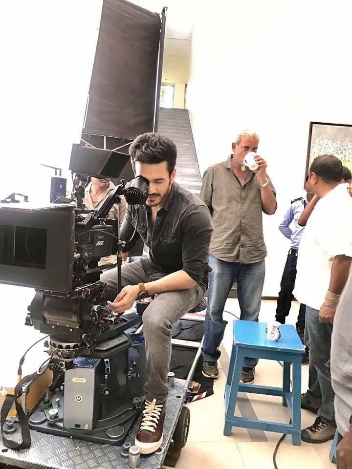 Akhil Hello Movie New Working Stills Released