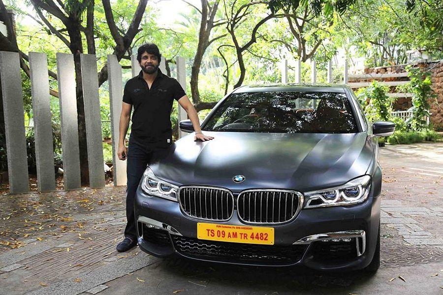 Akkineni Nagarjuna & Akkineni Akhil With New BMW 750Li