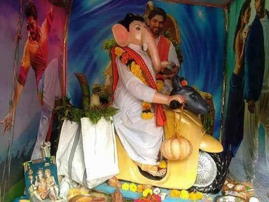 Allu Arjun Movie's Ganesh Chaturthi Idols Photos