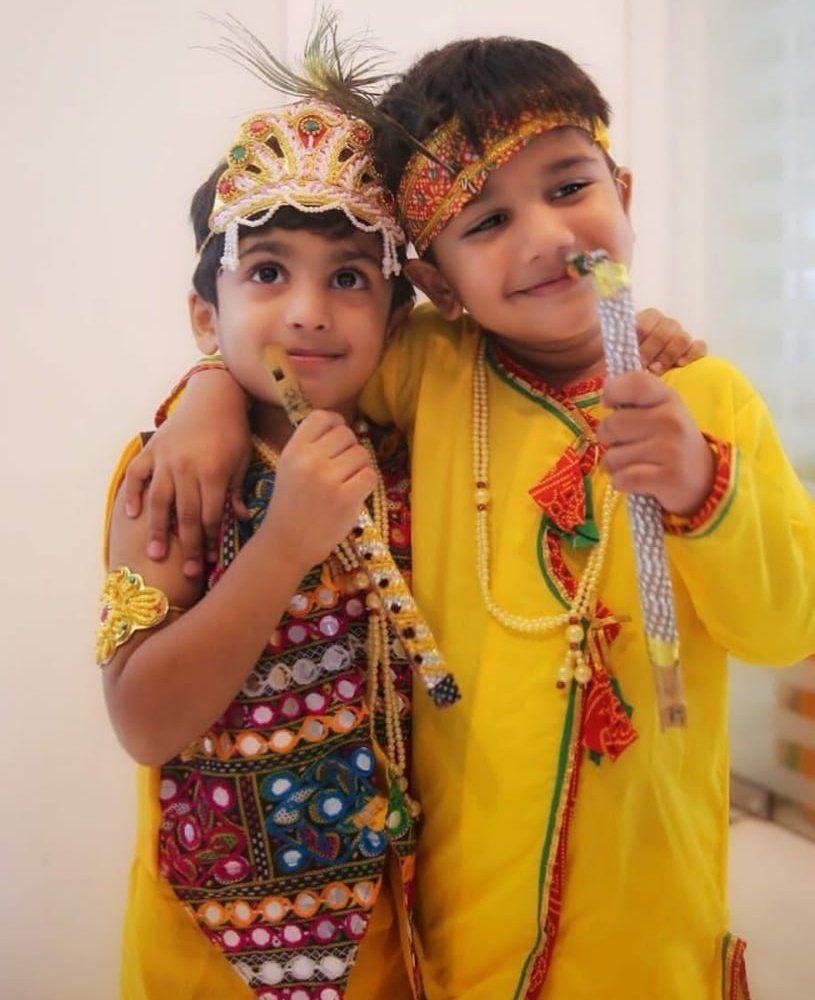 Allu Arjun kids celebrate Krishnashtami Photos