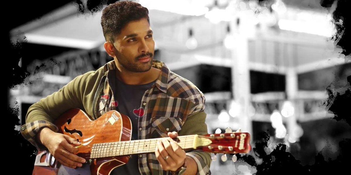 Allu Arjun working stills right from the sets of Naa Peru Surya