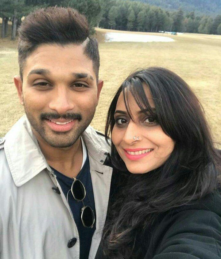 Allu Arjun working stills right from the sets of Naa Peru Surya