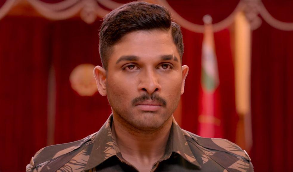 Allu Arjun working stills right from the sets of Naa Peru Surya