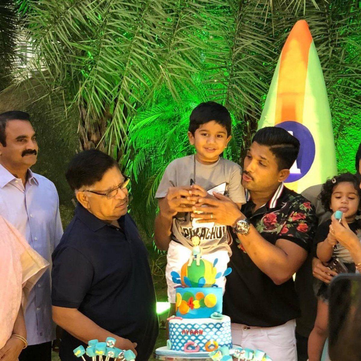 Allu Family Celebrates Allu Ayaan's Birthday Photos