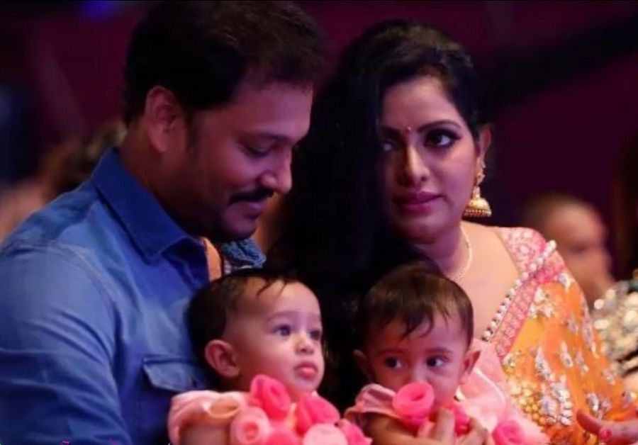 Anchor Udaya Bhanu Twin Daughters Photos