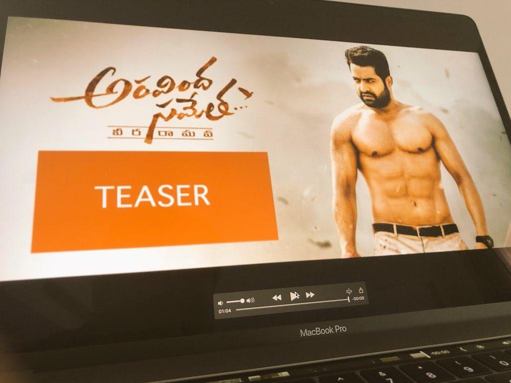 Aravindha Sametha Teaser storm social media Aravindha Sametha craze on Peaks