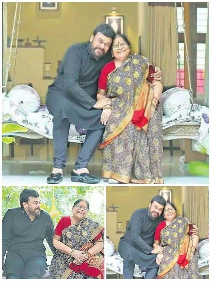 BOSS Megastar Chiranjeevi with his Mother Photos