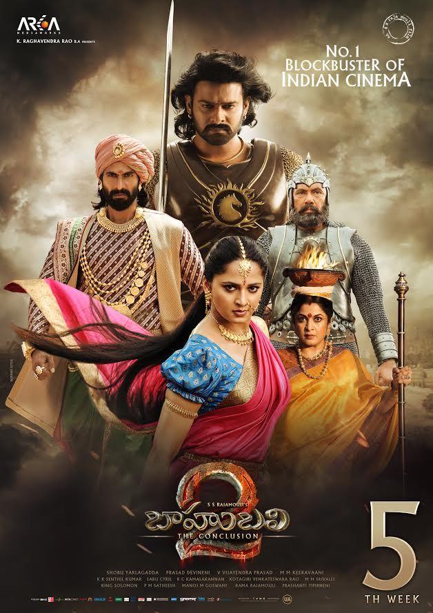 Baahubali 2 5th Week Telugu Posters