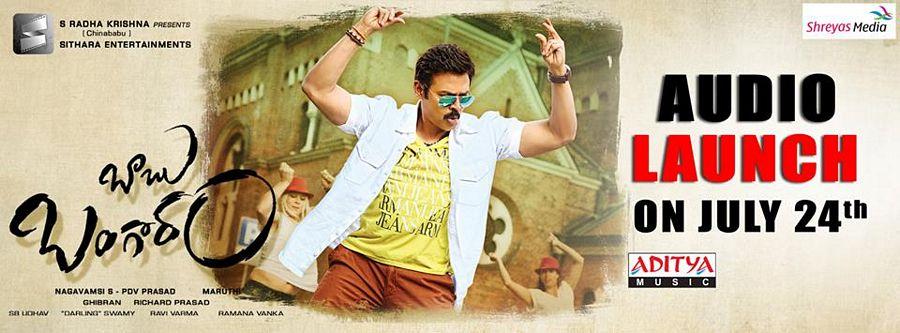 Babu Bangaram Audio Release Date Posters